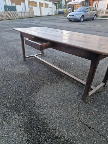 Grande table de ferme en bois massif